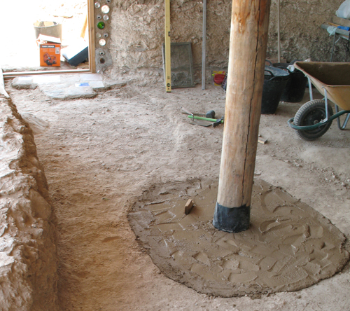 Lime and earth oiled floor