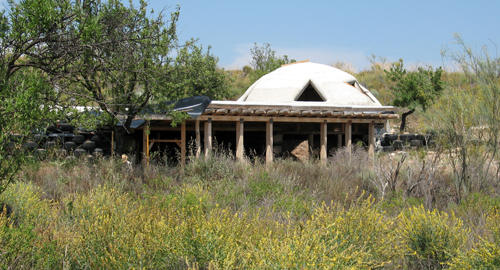 Geodesic dome exterior front
