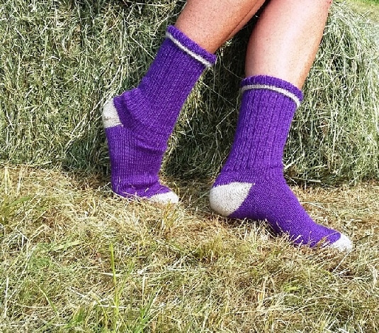 Wensleydale knitted socks